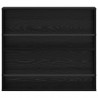 Regał na gazety z półką 2 pcs Czarny Dąb 80 x 12 x 70 cm