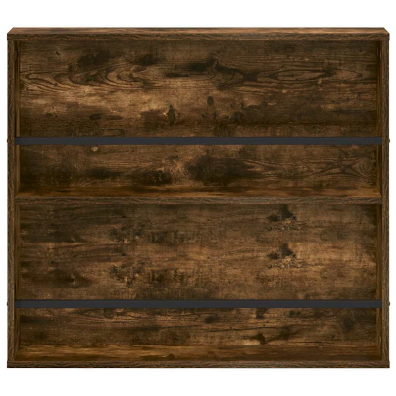 Regał na gazety z półką 2 pcs Dąb wędzony 80 x 12 x 70 cm