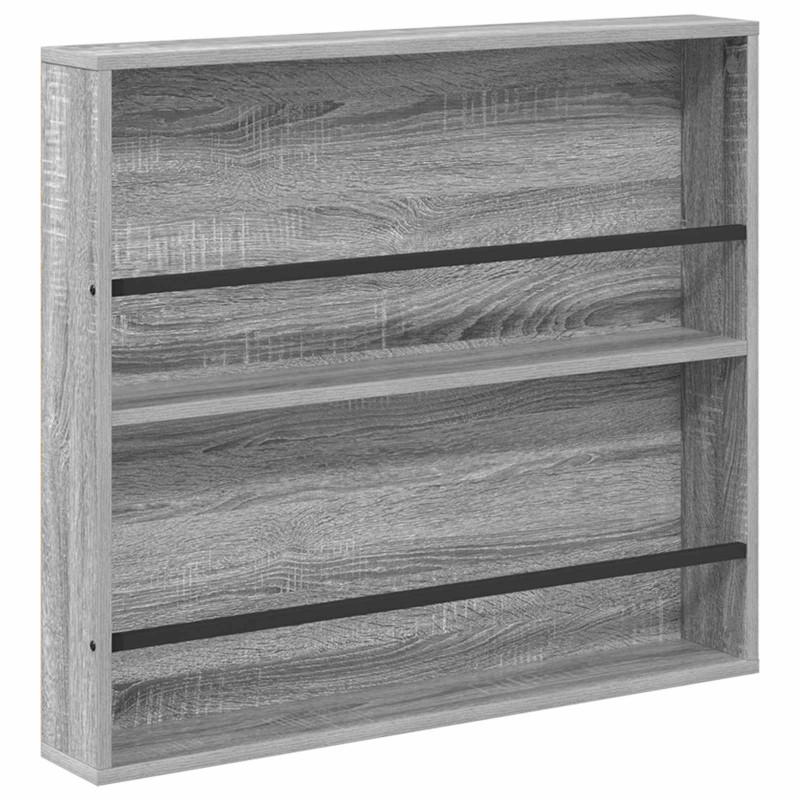 Regał na gazety z półką 2 pcs Szary Sonoma 80 x 12 x 70 cm