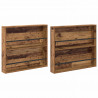 Regał na gazety z półką 2 pcs Stare drewno 80 x 12 x 70 cm