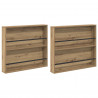 Regał na gazety z półką 2 pcs Dąb rzemieślniczy 80 x 12 x 70 cm