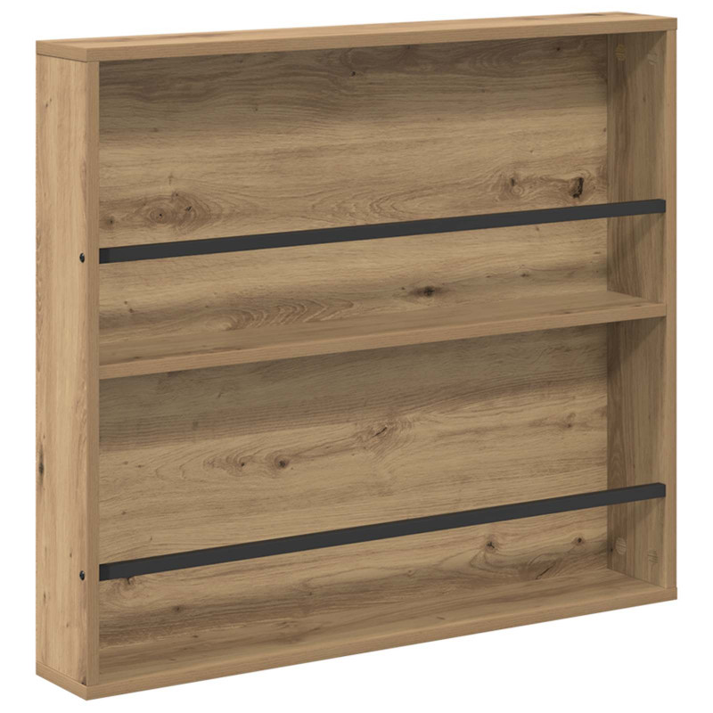 Regał na gazety z półką 2 pcs Dąb rzemieślniczy 80 x 12 x 70 cm