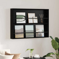 Regał na gazety z półką Czarny Dąb 100 x 12 x 70 cm