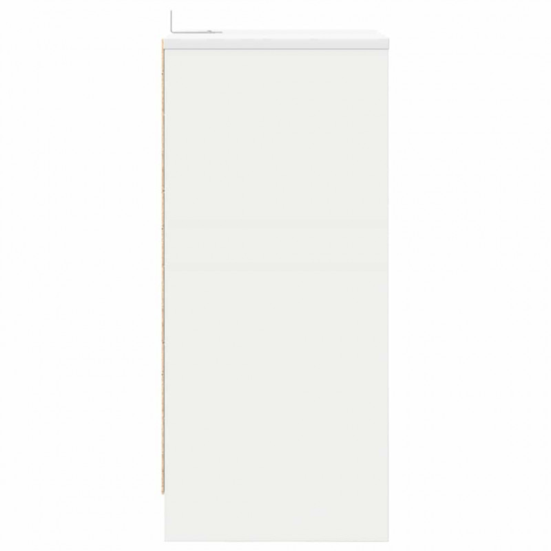 Stolik nocny Biały 40 x 30 x 467 cm Materiał drewnopochodny