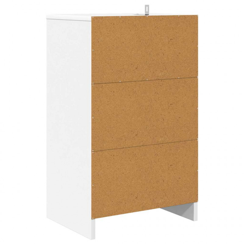 Stolik nocny Biały 40 x 30 x 467 cm Materiał drewnopochodny