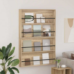 Regał na gazety z półką 2 pcs Dąb Sonoma 100 x 12 x 70 cm