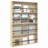 Regał na gazety z półką 2 pcs Dąb Sonoma 100 x 12 x 70 cm