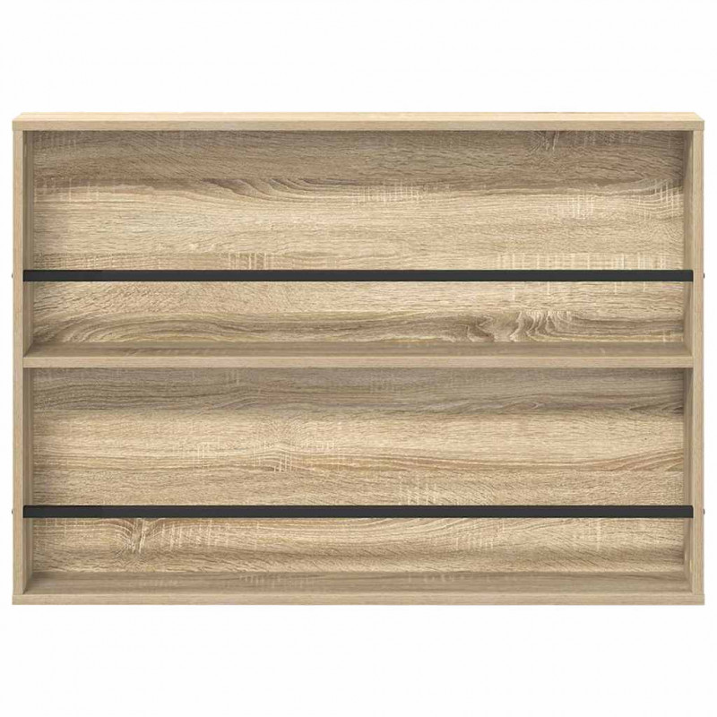 Regał na gazety z półką 2 pcs Dąb Sonoma 100 x 12 x 70 cm