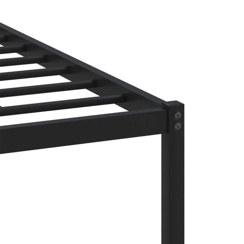 Metalowa rama łóżka, bez materaca, przydymiony dąb, 100x200 cm