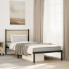 Metalowa rama łóżka, bez materaca, dąb sonoma, 75x190 cm