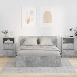 Szafki nocne z szufladą 2 pcs Betonowy szary 40 x 30 x 467 cm