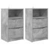 Szafki nocne z szufladą 2 pcs Betonowy szary 40 x 30 x 467 cm