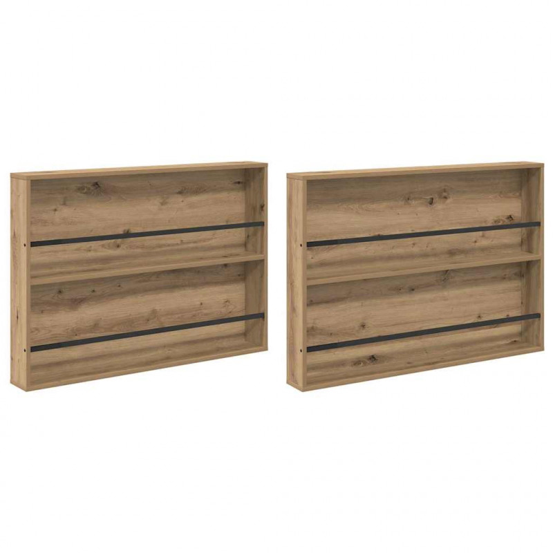 Regał na gazety 2 pcs Dąb rzemieślniczy 100 x 12 x 70 cm