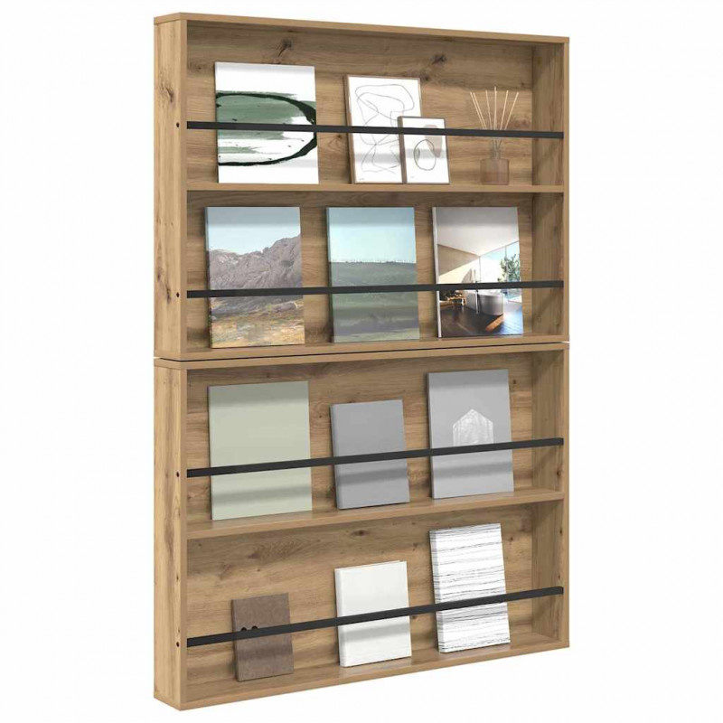 Regał na gazety 2 pcs Dąb rzemieślniczy 100 x 12 x 70 cm