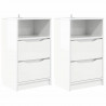 Szafki nocne 2 pcs Wysoki połysk biały 40 x 30 x 467 cm