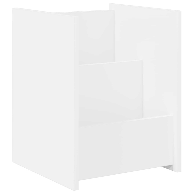 Regał na gazety Biały 35 x 35 x 45 cm Materiał drewnopochodny
