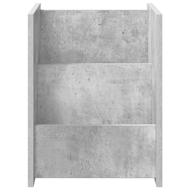 Regał na gazety z półką Szary beton 35 x 35 x 45 cm