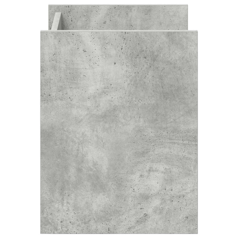 Regał na gazety z półką Szary beton 35 x 35 x 45 cm