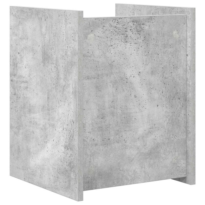 Regał na gazety z półką Szary beton 35 x 35 x 45 cm