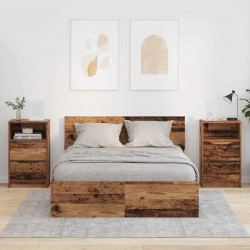 Szafki nocne z szufladą 2 pcs Stare drewno 40 x 30 x 467 cm