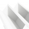 Regał na gazety Biały 53 x 40 x 28.5 cm Materiał drewnopochodny