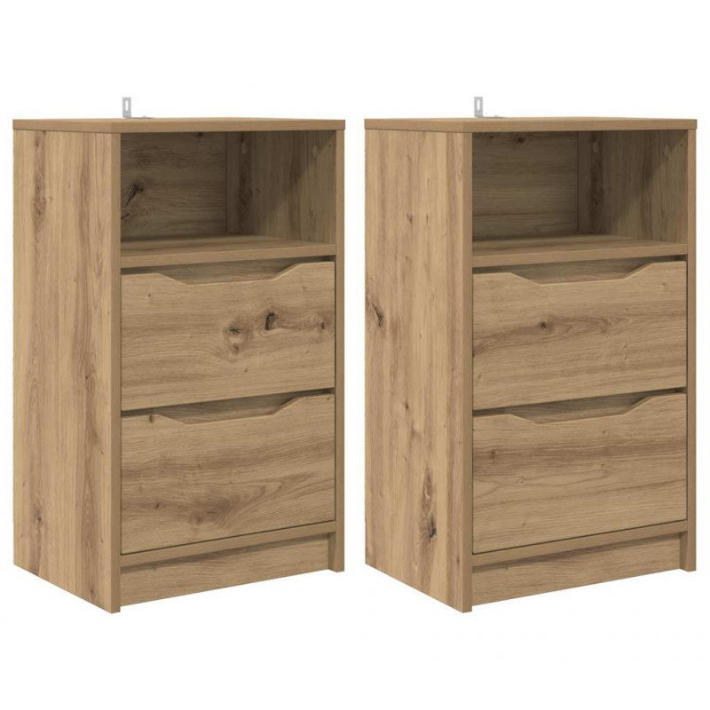 Szafki nocne 2 pcs Dąb rzemieślniczy 40 x 30 x 467 cm