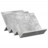 Regał na gazety z półką Szary beton 53 x 40 x 28.5 cm