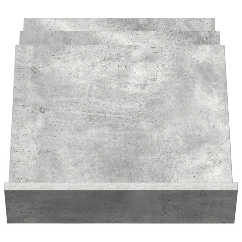 Regał na gazety z półką Szary beton 53 x 40 x 28.5 cm