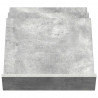 Regał na gazety z półką Szary beton 53 x 40 x 28.5 cm