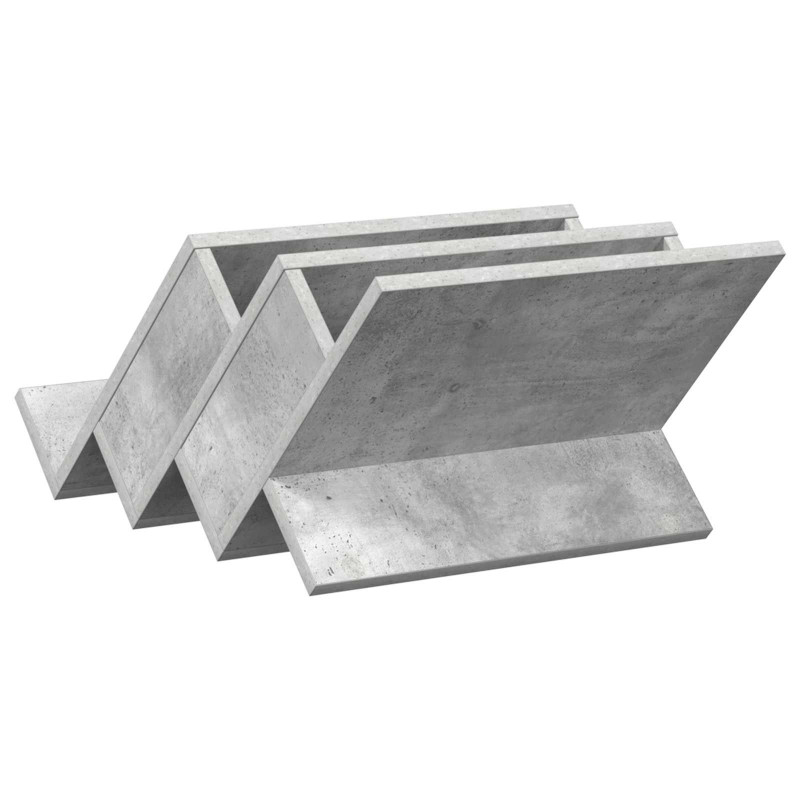Regał na gazety z półką Szary beton 53 x 40 x 28.5 cm