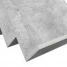 Regał na gazety z półką Szary beton 53 x 40 x 28.5 cm