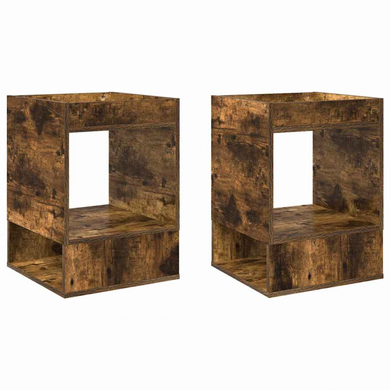 Stolik końcowy 2 pcs Dąb wędzony 40 x 40 x 56 cm