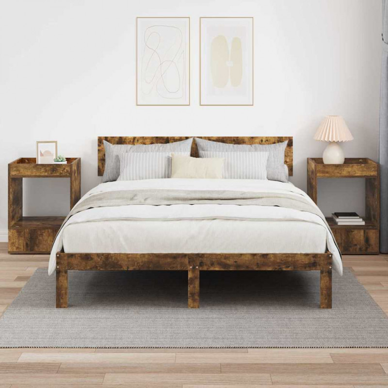 Stolik końcowy 2 pcs Dąb wędzony 40 x 40 x 56 cm