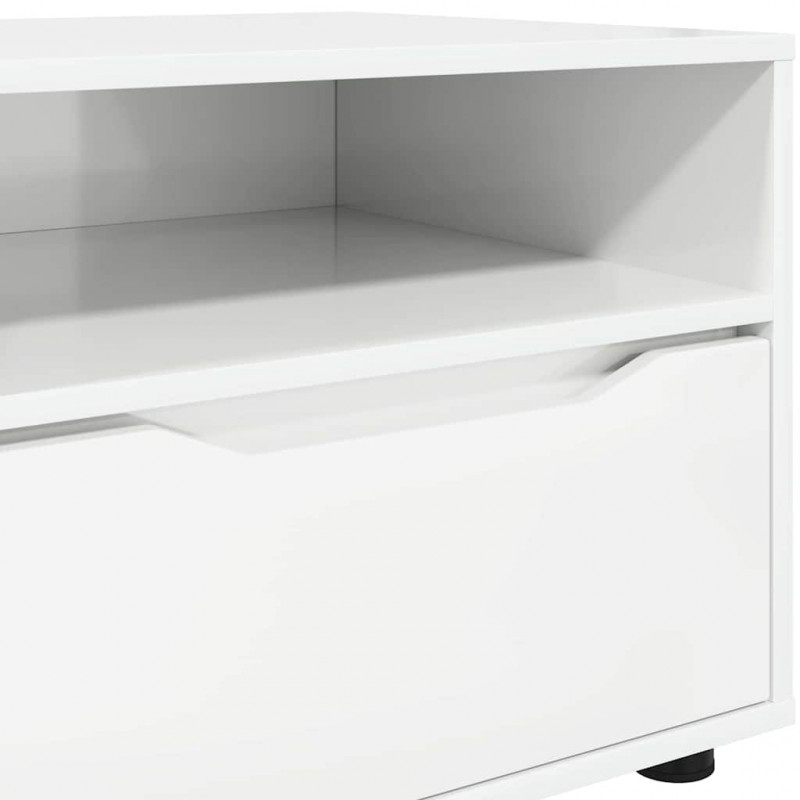 Szafka pod telewizor Wysoki połysk biały 100 x 48 x 43 cm