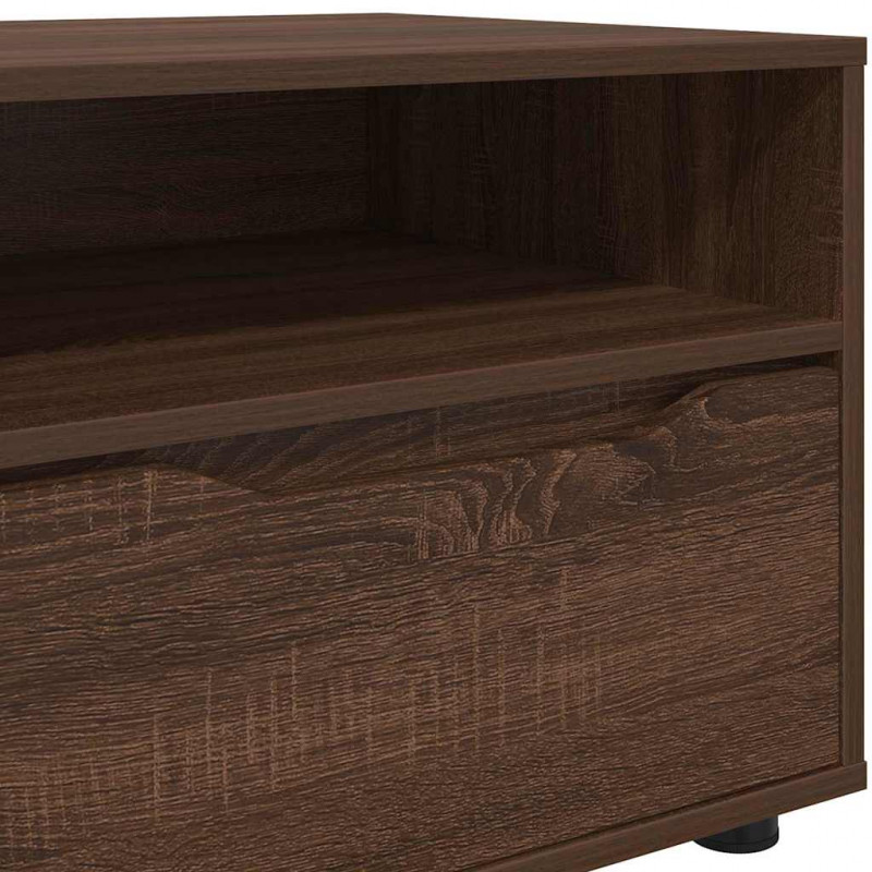 Szafka pod telewizor z szufladą Brązowy dąb 100 x 48 x 43 cm