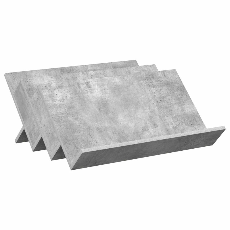 Regał na gazety z półką Szary beton 65 x 53 x 28,5 cm