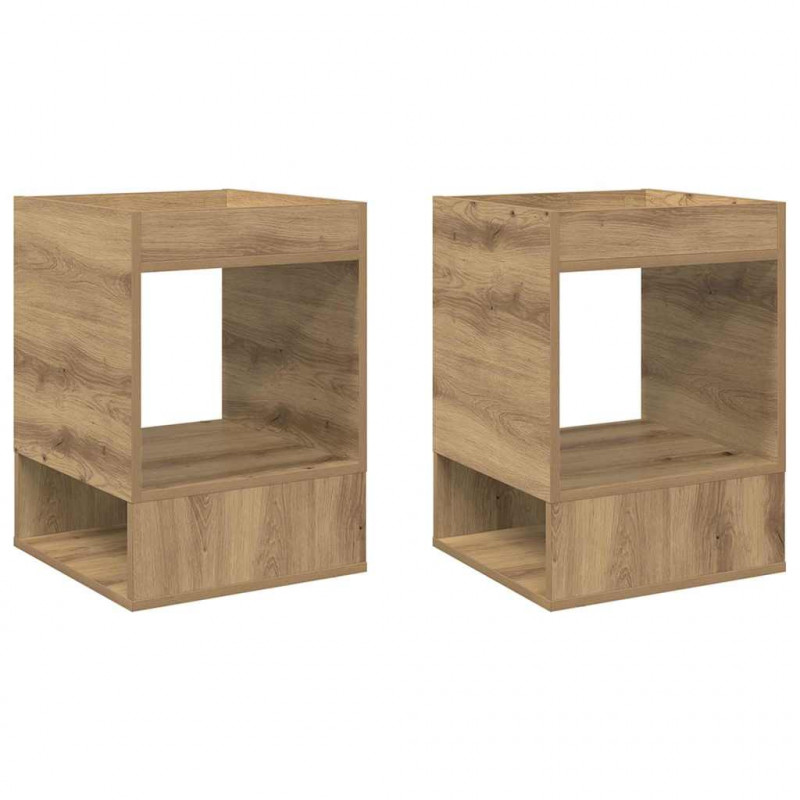 Stolik końcowy 2 pcs Dąb rzemieślniczy 40 x 40 x 56 cm