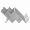 Regał na gazety z półką Szary beton 65 x 53 x 28,5 cm