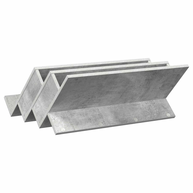 Regał na gazety z półką Szary beton 65 x 53 x 28,5 cm