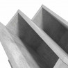Regał na gazety z półką Szary beton 65 x 53 x 28,5 cm
