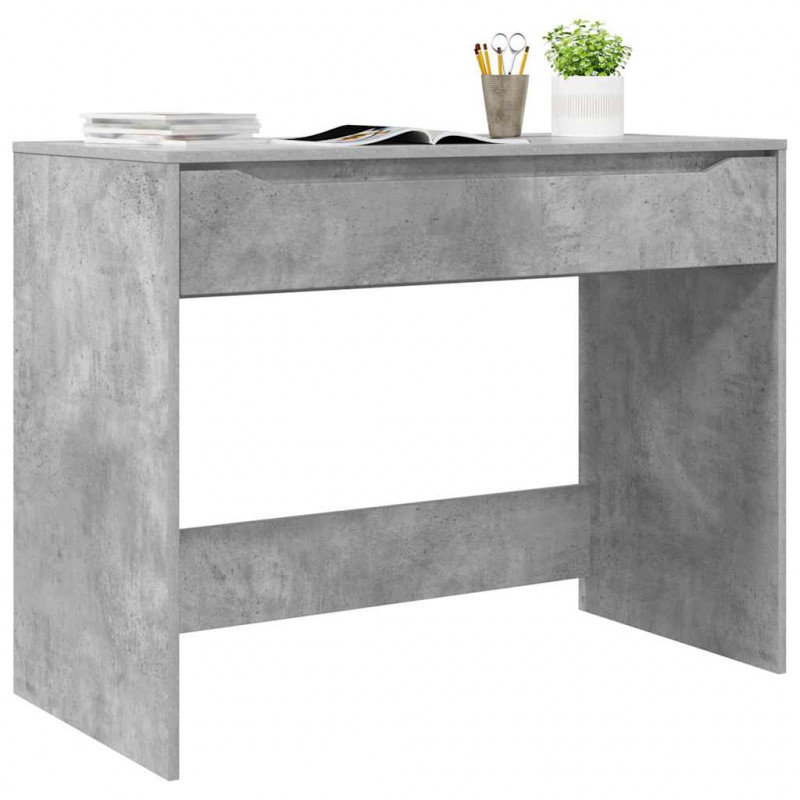 Biurko Betonowy Szary 100 x 50 x 78 cm Drewno inżynieryjne