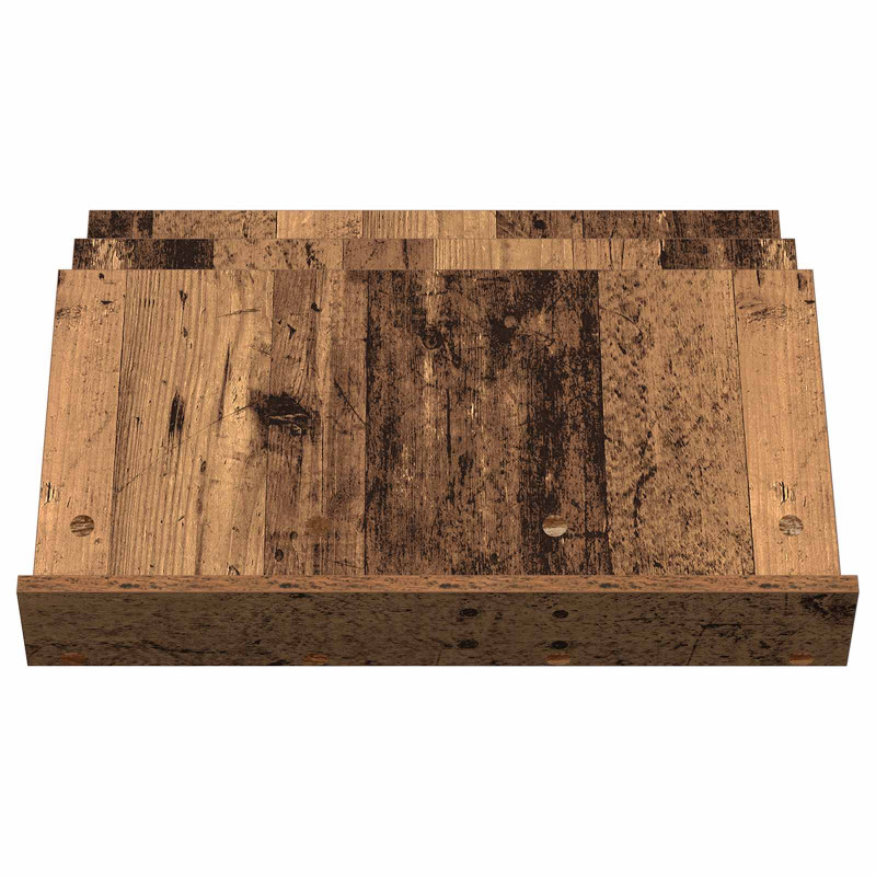 Regał na gazety z półką Stare drewno 65 x 53 x 28,5 cm