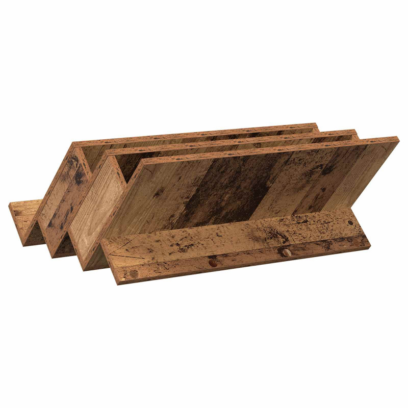 Regał na gazety z półką Stare drewno 65 x 53 x 28,5 cm