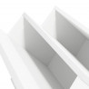 Regał na gazety Biały 90 x 53 x 28,5 cm Materiał drewnopochodny