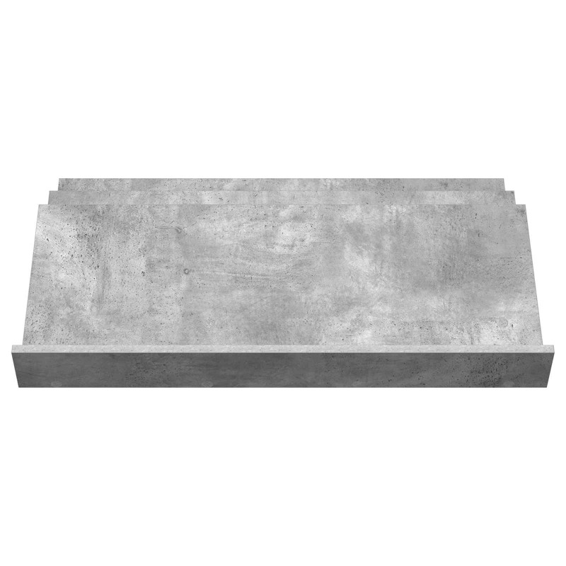 Regał na gazety z półką Szary beton 90 x 53 x 28,5 cm