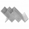 Regał na gazety z półką Szary beton 90 x 53 x 28,5 cm