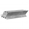 Regał na gazety z półką Szary beton 90 x 53 x 28,5 cm