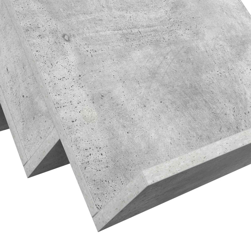 Regał na gazety z półką Szary beton 90 x 53 x 28,5 cm