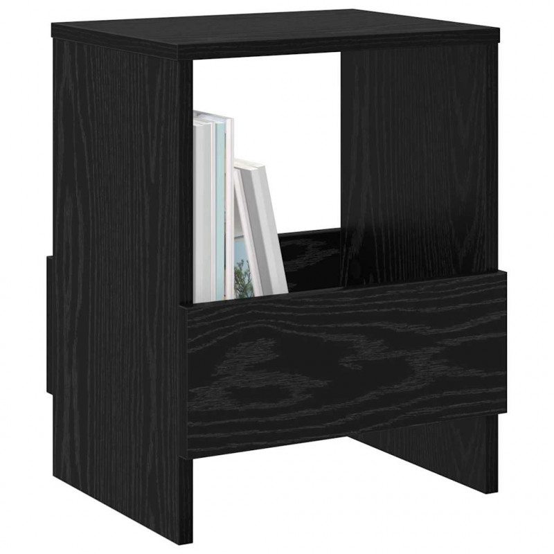 Regał na gazety 2 pcs Czarny Dąb 35 x 30 x 45 cm