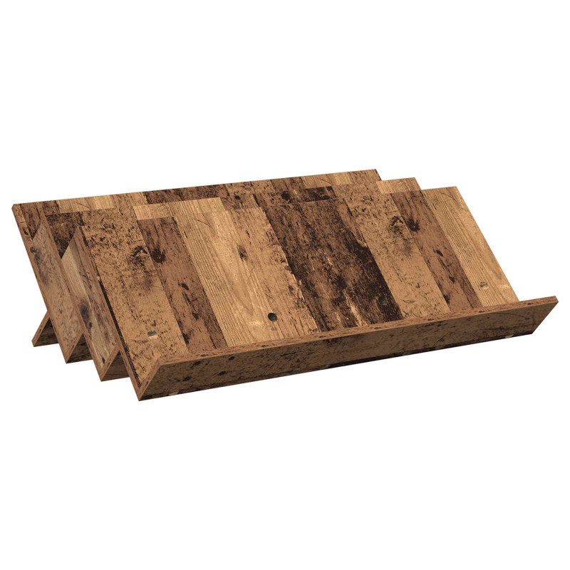 Regał na gazety z półką Stare drewno 90 x 53 x 28,5 cm